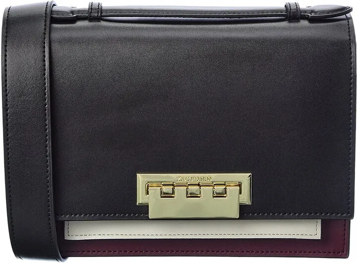 Zac Posen Earthette Small Accordion Leather Shoulder Bag