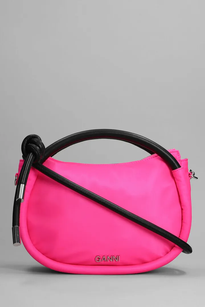 Hand Bag In Rose-pink Polyamide