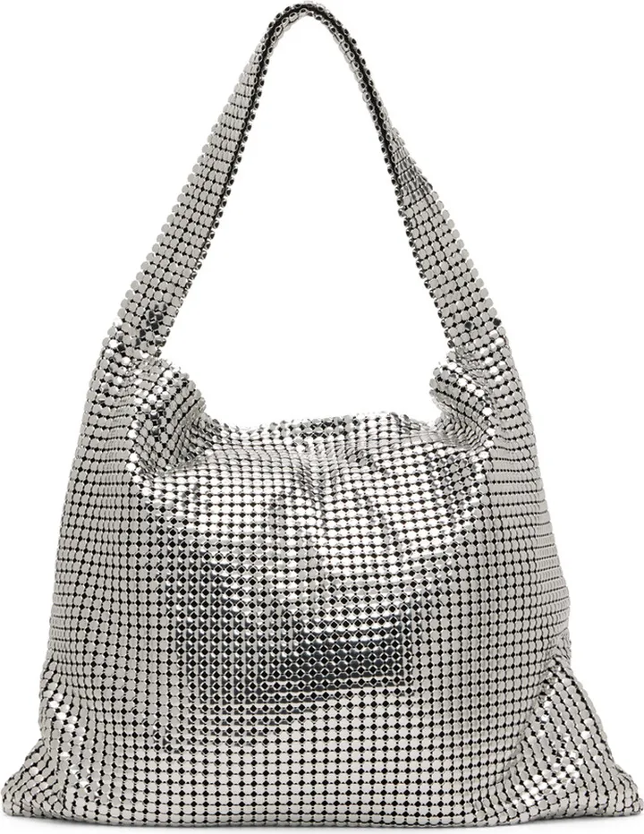 Paco Rabanne Silver Pixel Tote