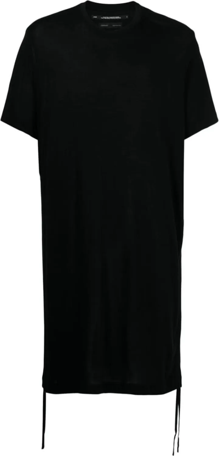 drawstring side-ruched long T-shirt