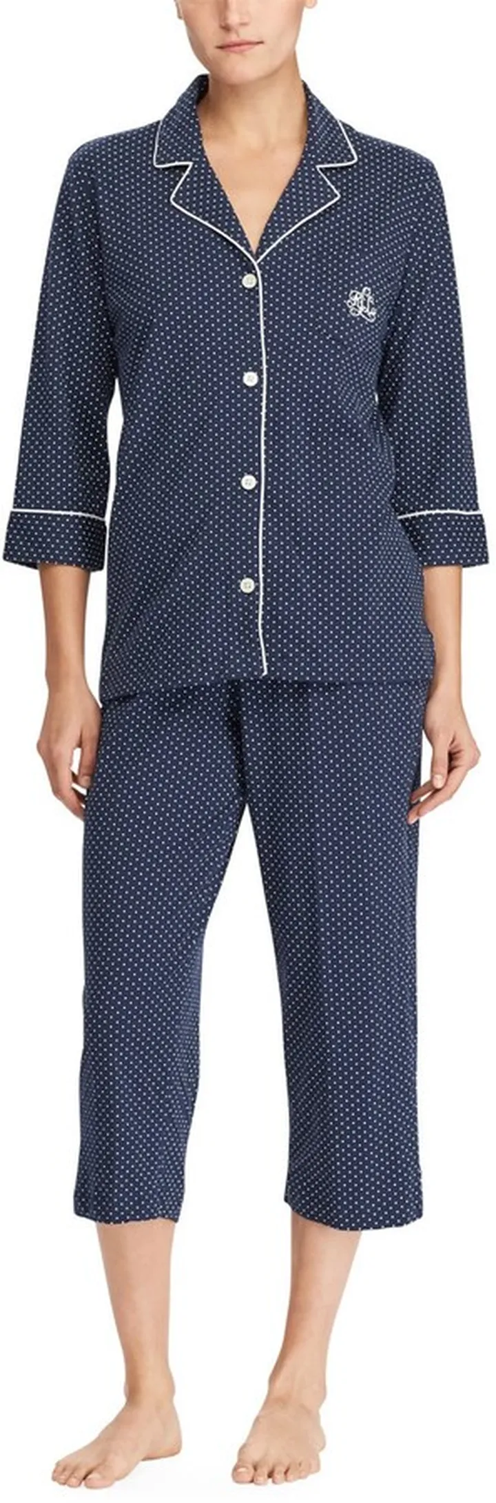 Knit Crop Cotton Pajamas