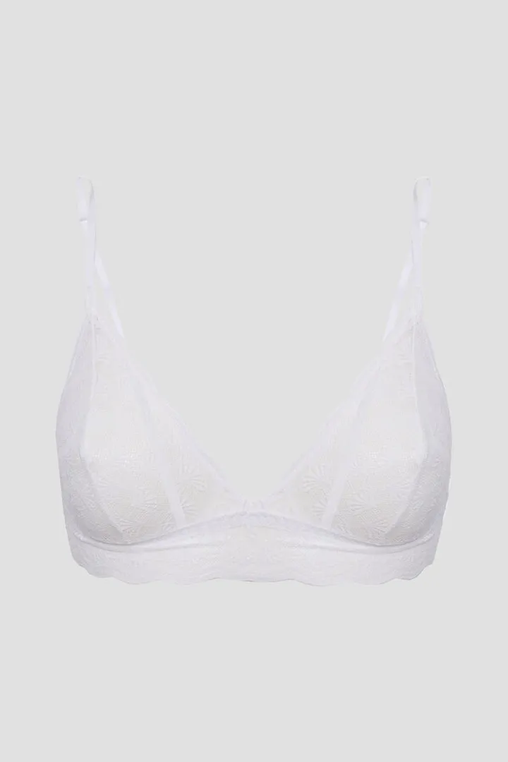 Sweet Treats Fans stretch-lace soft-cup triangle bra