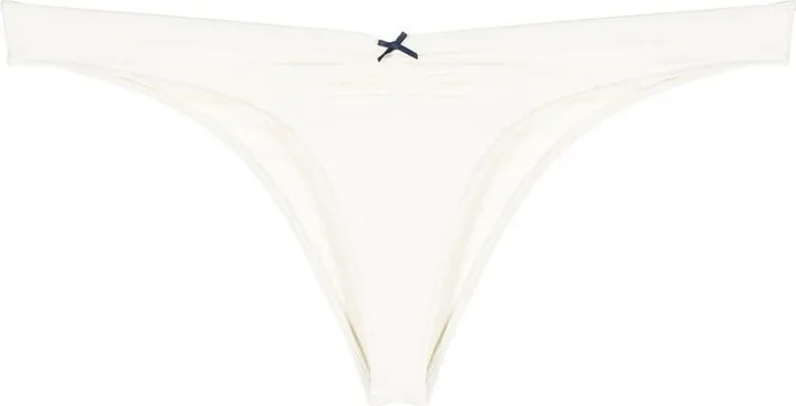Bow-Detail Ruched Bikini Briefs