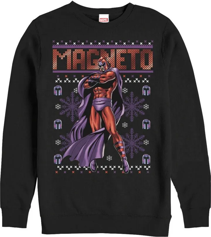 Men's Marvel Ugly Christmas X-Men Magneto Sweatshirt - Black - X Large