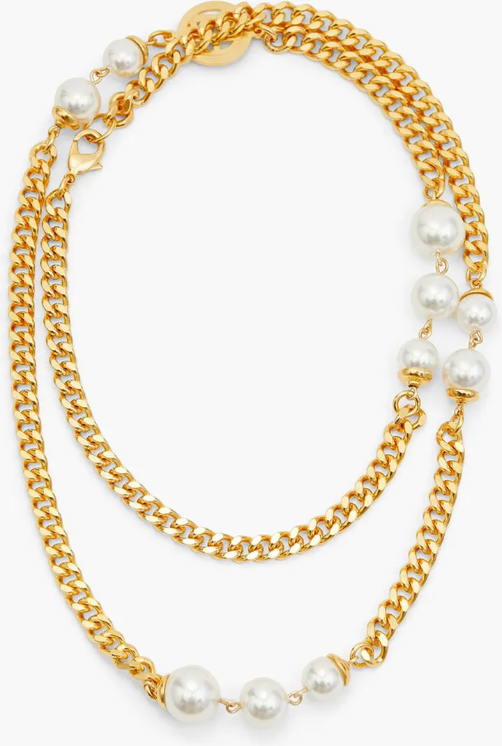 24-Karat Gold-Plated Faux Pearl Necklace