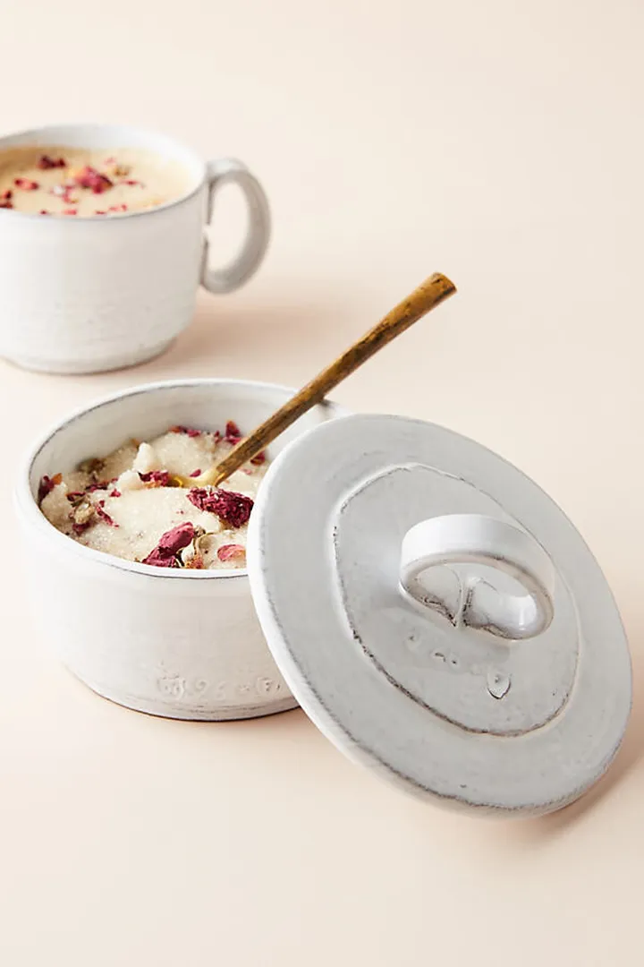 Glenna Sugar Pot White