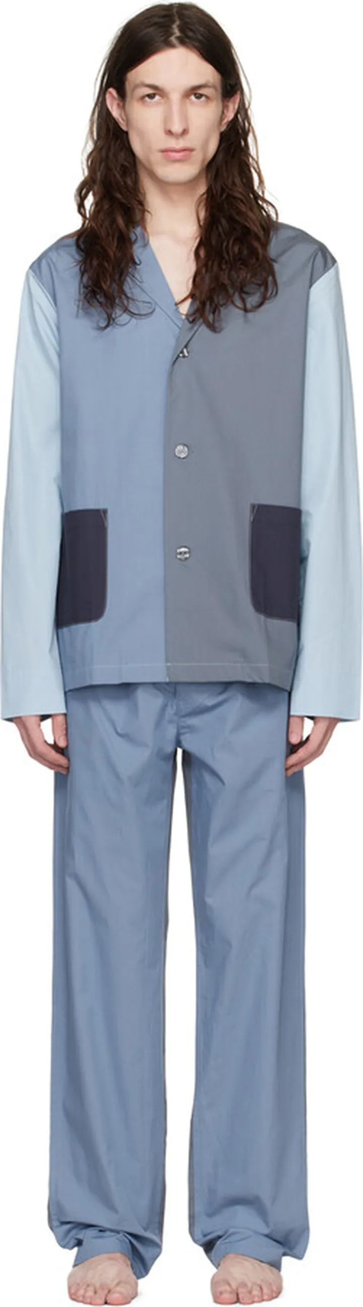 Paul Smith Blue Colorblock Pyjama Shirt