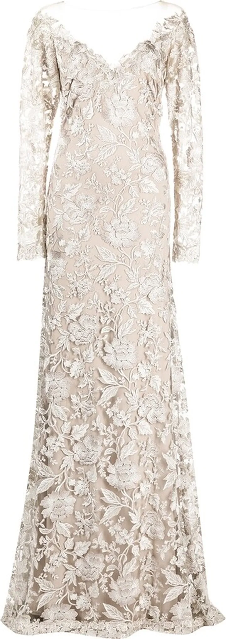 Madlen embroidered-tulle gown