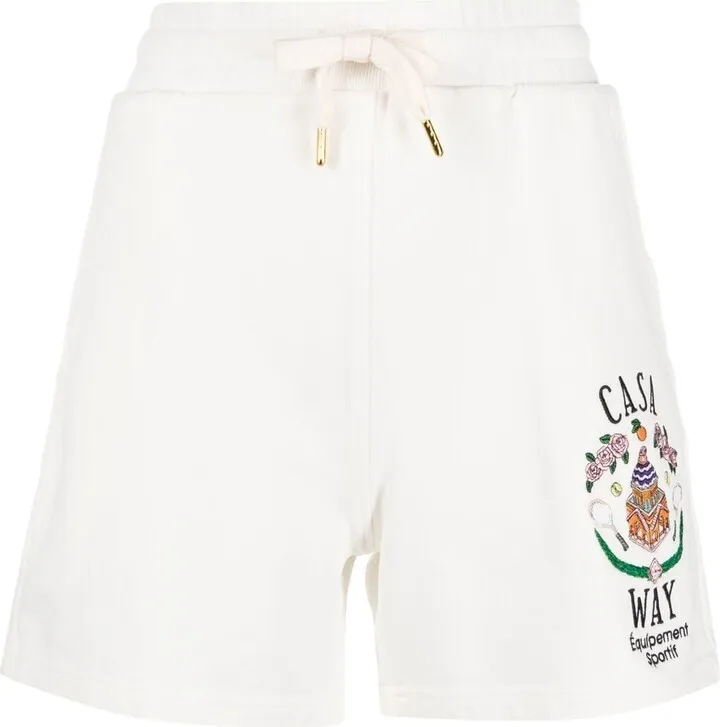 Embroidered-Logo Track Shorts