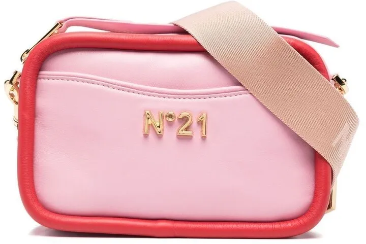 Contrast-Trimmed Crossbody Bag