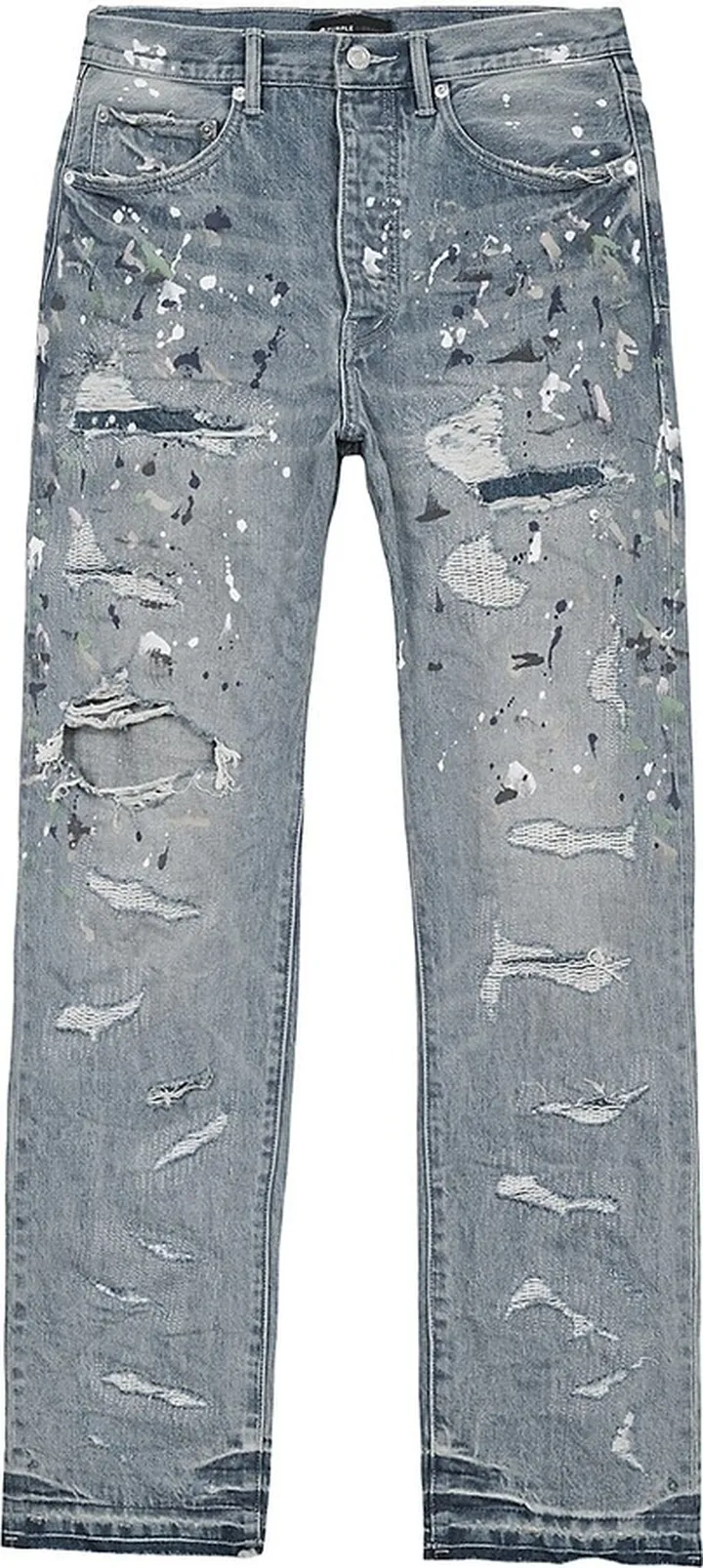 Paint Splatter Distressed Jeans