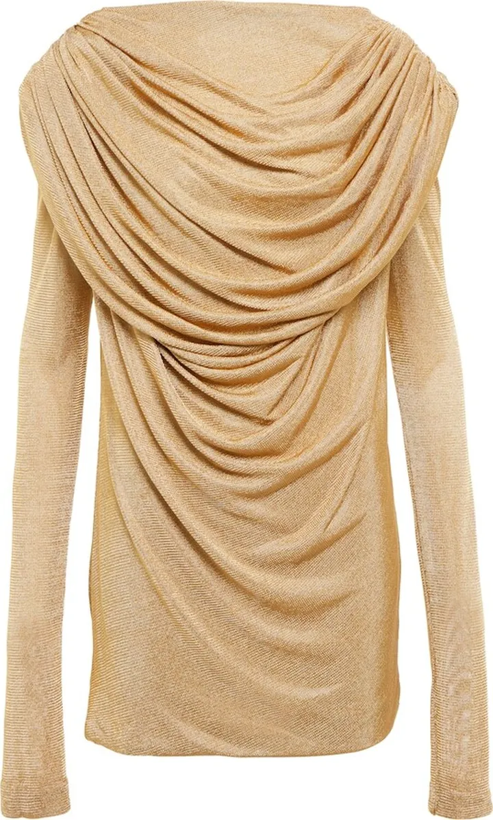 Taiden draped metallic mini dress