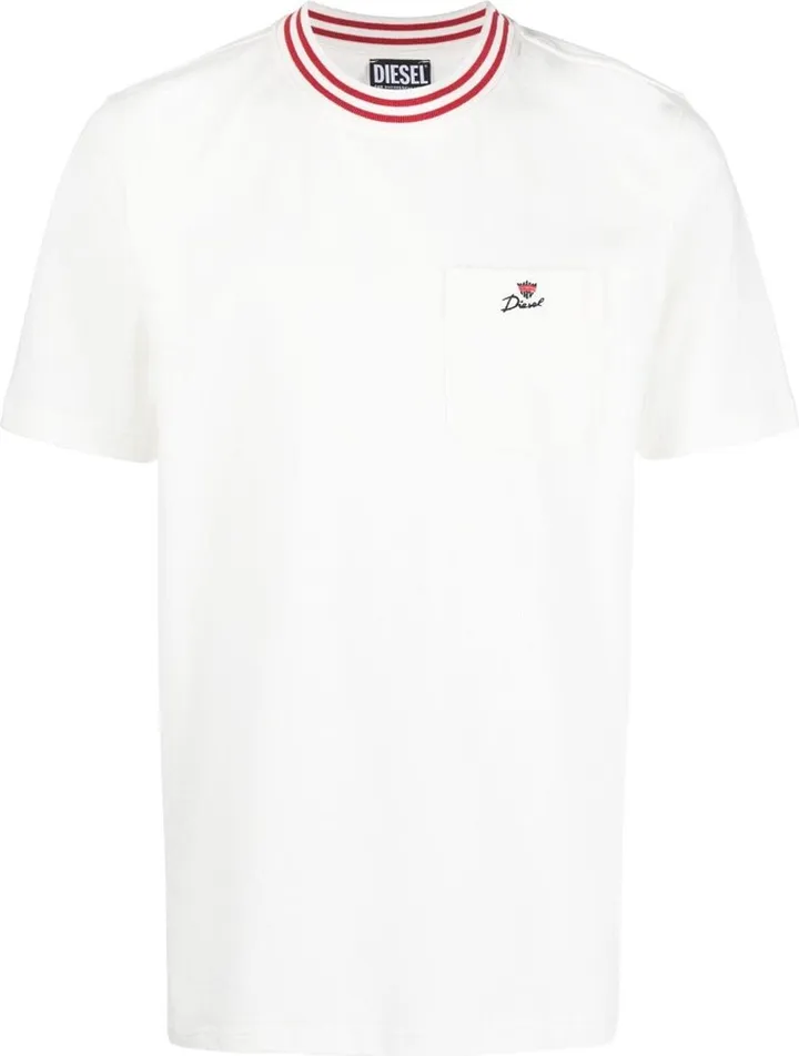 stripe-detailing cotton T-shirt