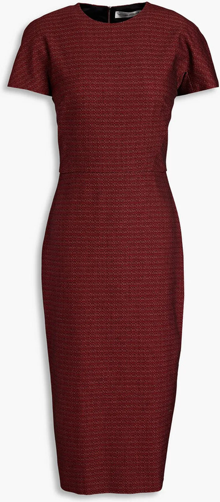 Stretch-cotton jacquard midi dress