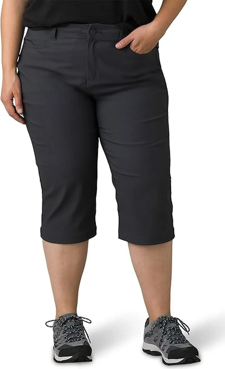 Prana Plus Size Halle Capris II (Coal) Women's Casual Pants