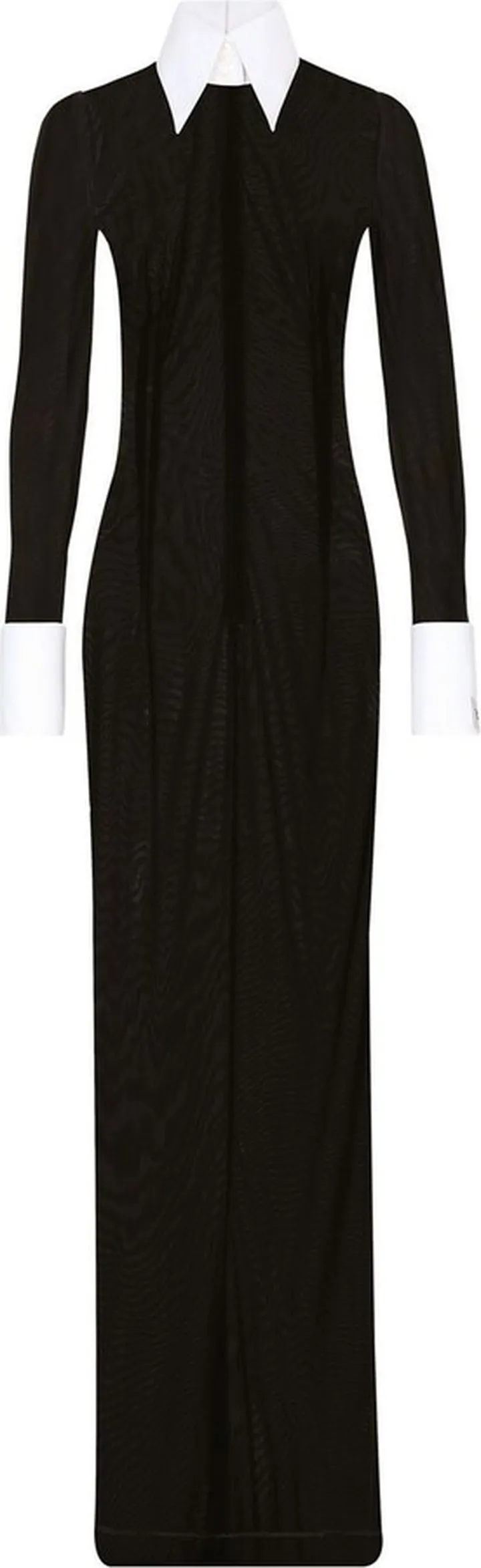 KIM DOLCE&GABBANA sheer silk-blend shirt dress
