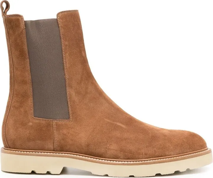striped suede Chelsea boots