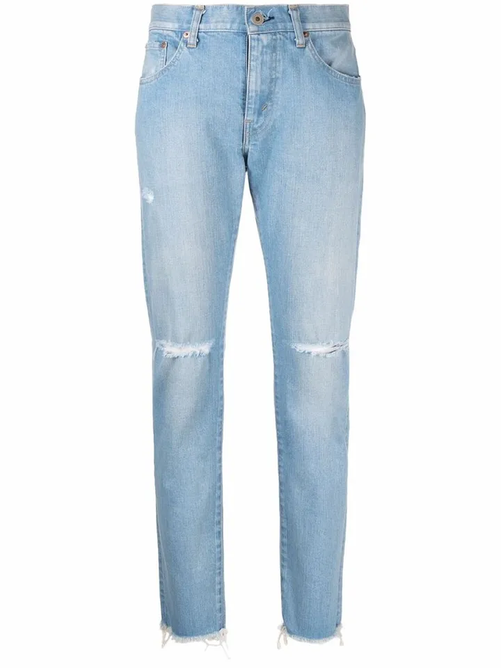 Distressed Skinny-Cut Jeans