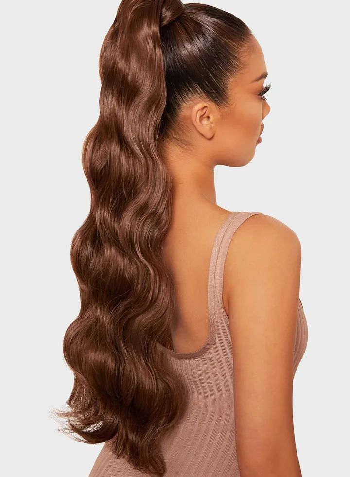 Grande Hollywood Wave 26 Inch Pony - Choc Brown