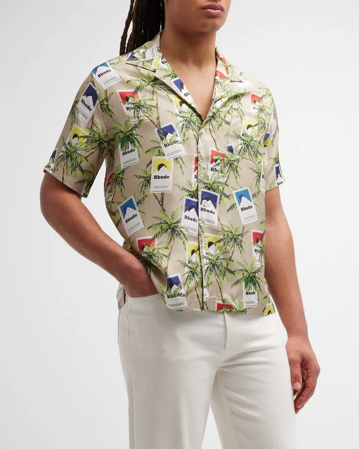 Men's Cigarette Cases Camp Shirt