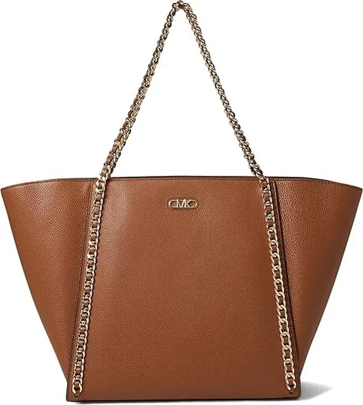 MICHAEL Michael Kors Westley Large Top Zip Chain Tote (Luggage) Handbags