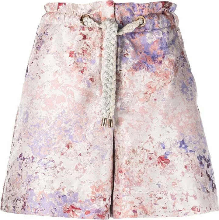 Floral-Print Wide-Leg Shorts