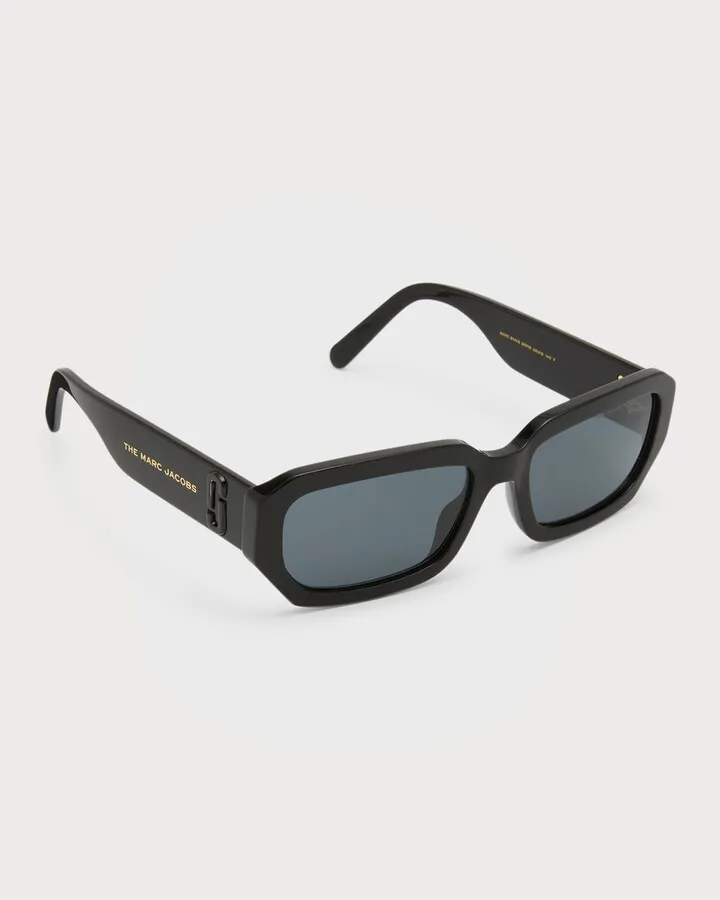 Logo Rectangle Acetate Sunglasses