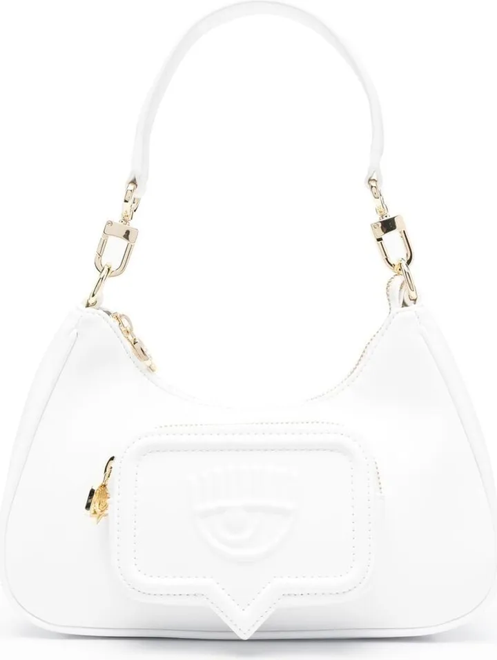 Debossed-Logo Shoulder Bag