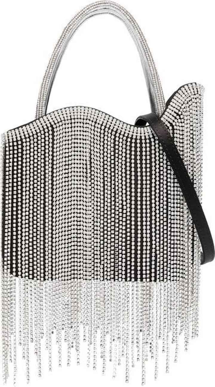Ivy crystal-fringe mini bag