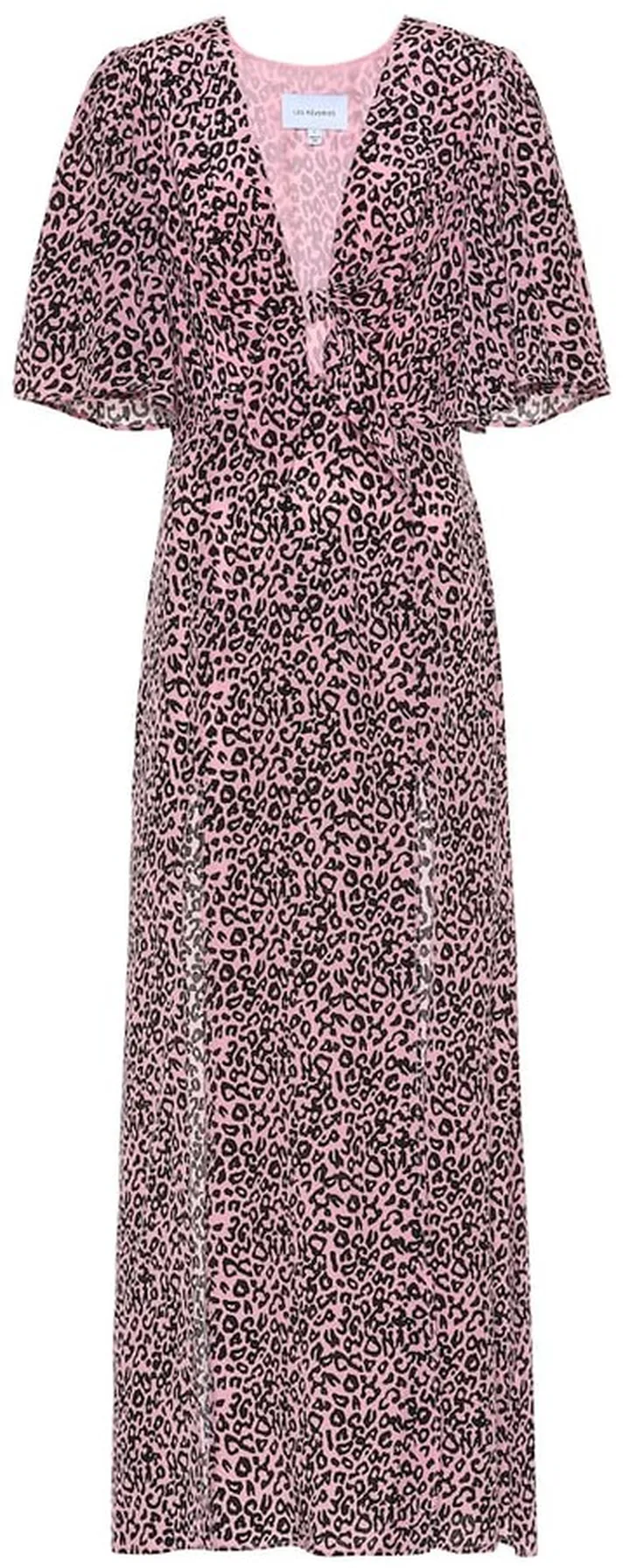 Leopard-print silk maxi dress