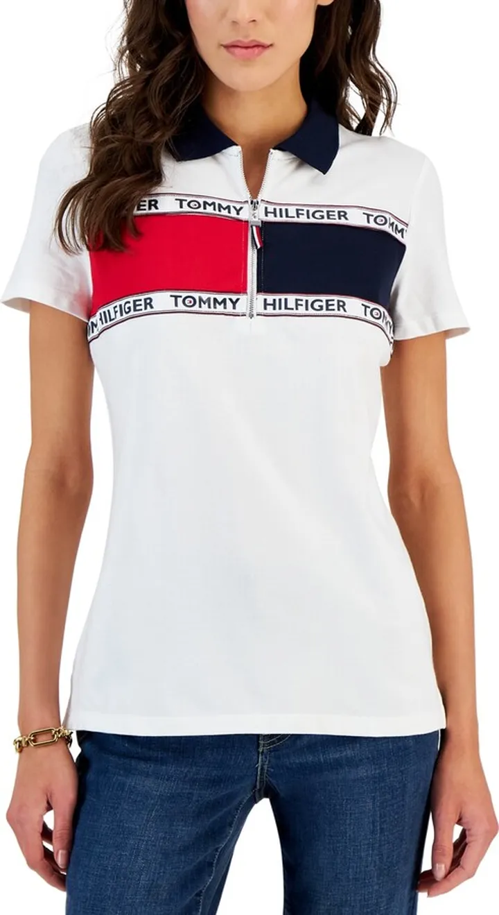 Tommy Hilfiger Women's Colorblocked Logo Polo Shirt