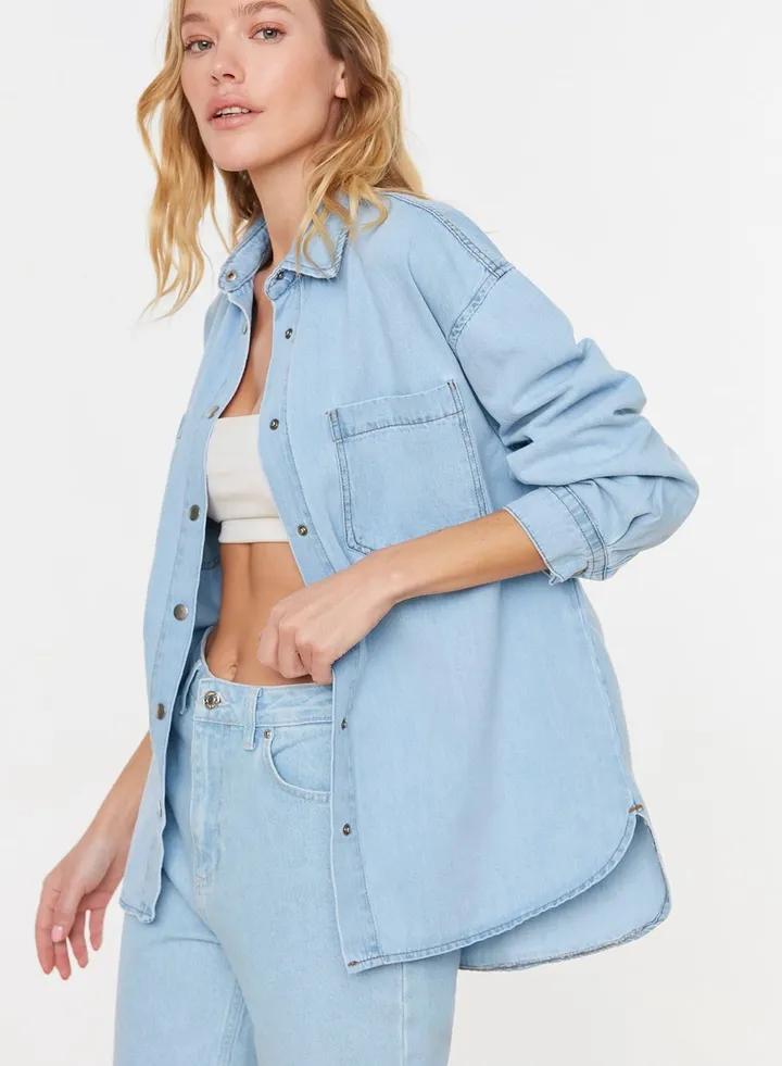 Pocket Detail Denim Shirt