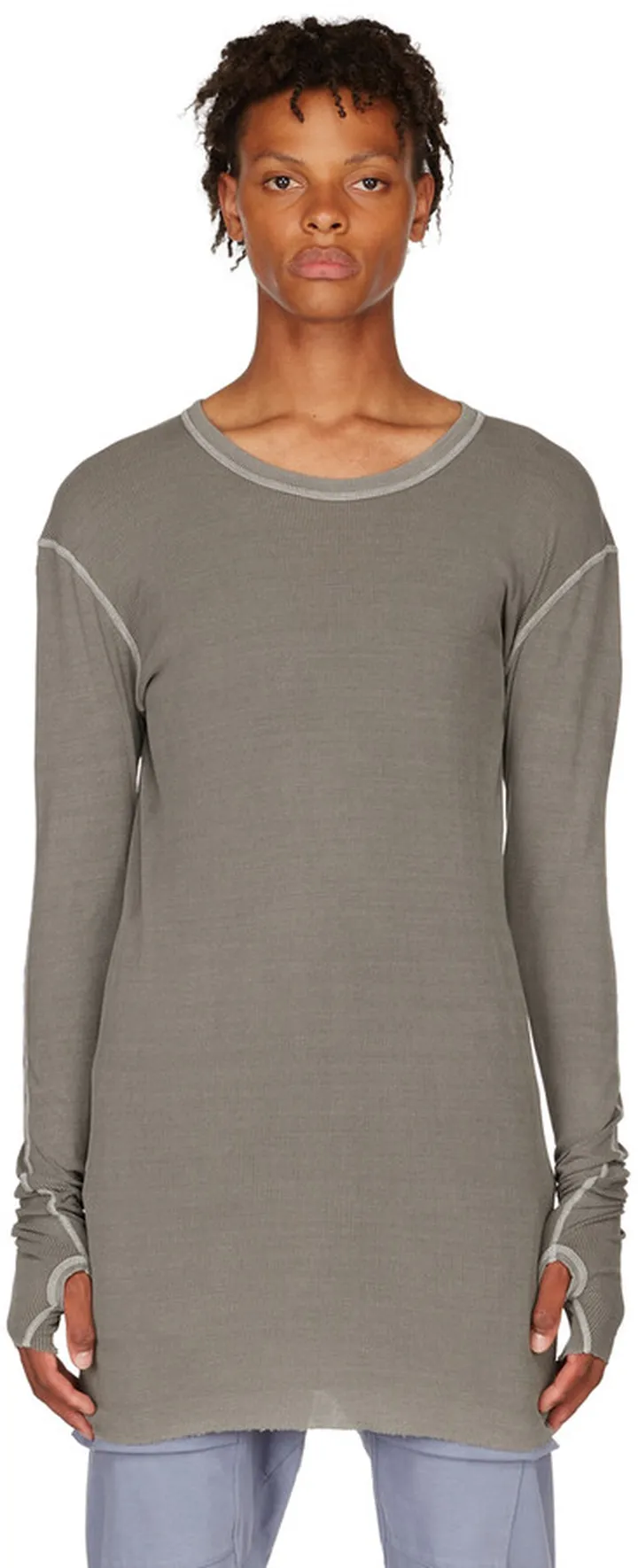 Boris Bidjan Saberi SSENSE Exclusive Gray Cotton T-Shirt