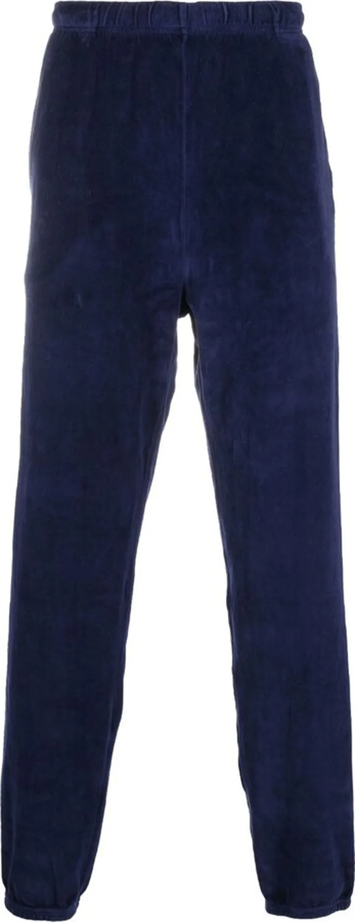 Blue Cotton Tapered Track Pants