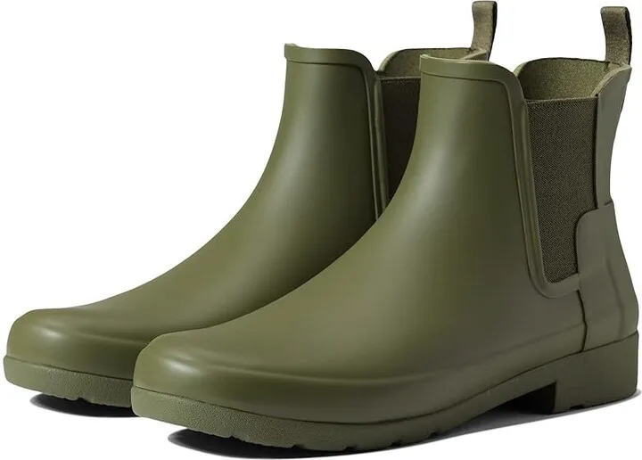 Hunter Refined Chelsea (Ismarken Olive) Women's Boots
