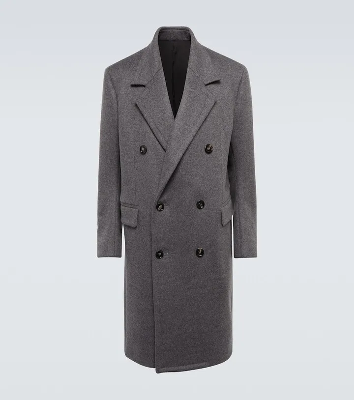 Double-breasted wool coat