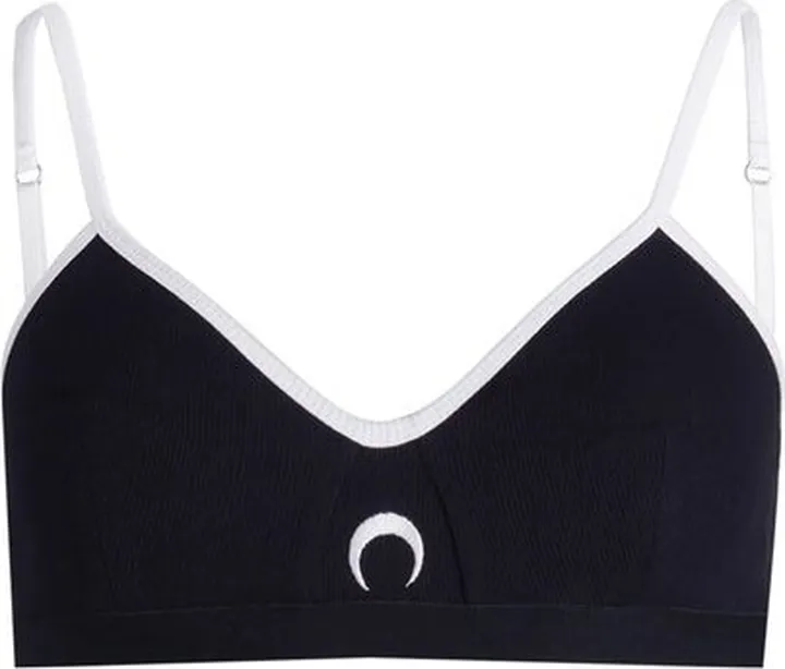 Marine Serre Crescent Moon V-Neck Bralette
