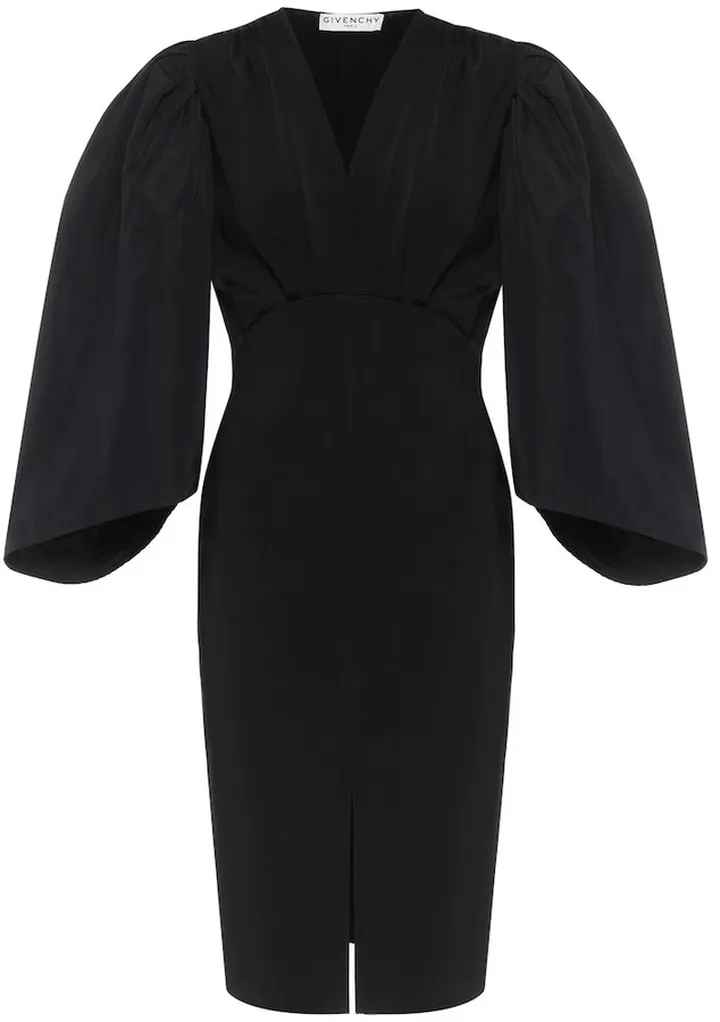Jersey and taffeta minidress