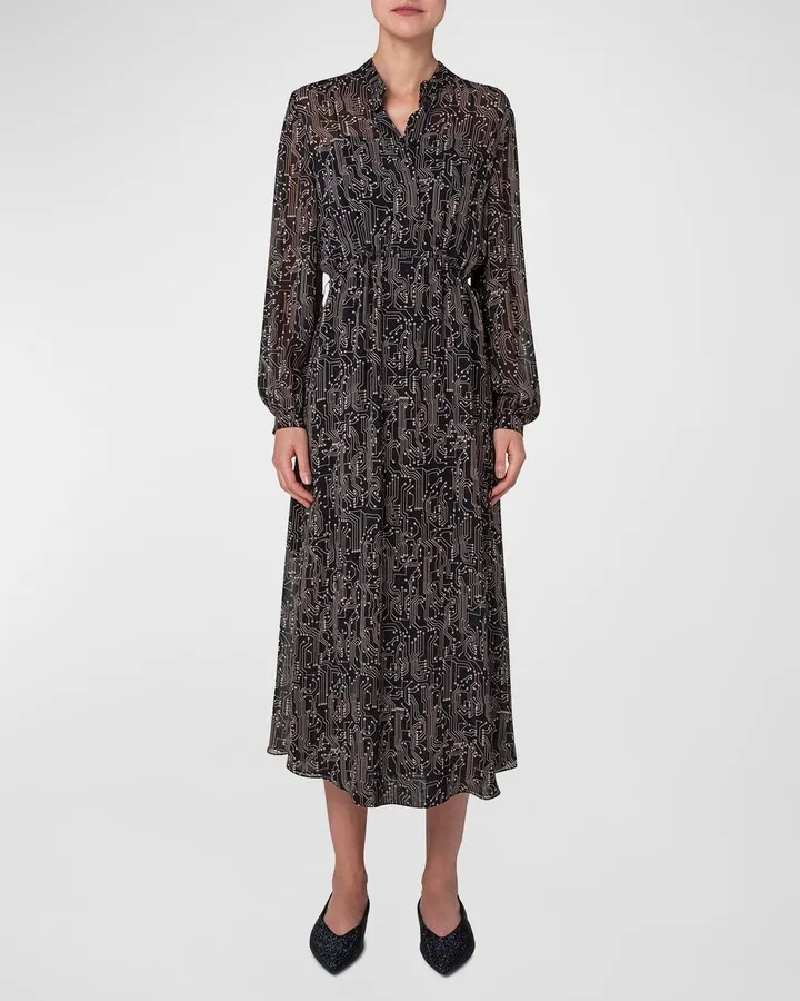 Circuit Printed Maxi Dress