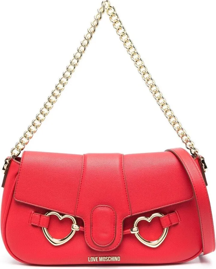 Logo-Plaque Leather Shoulder Bag