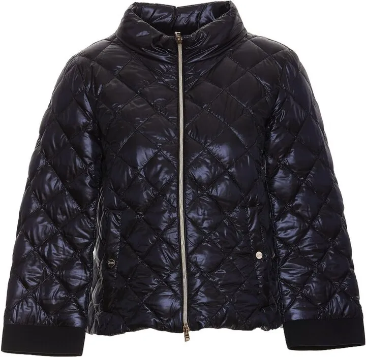 Herno Mock-Neck Quilted Bomber Jacket