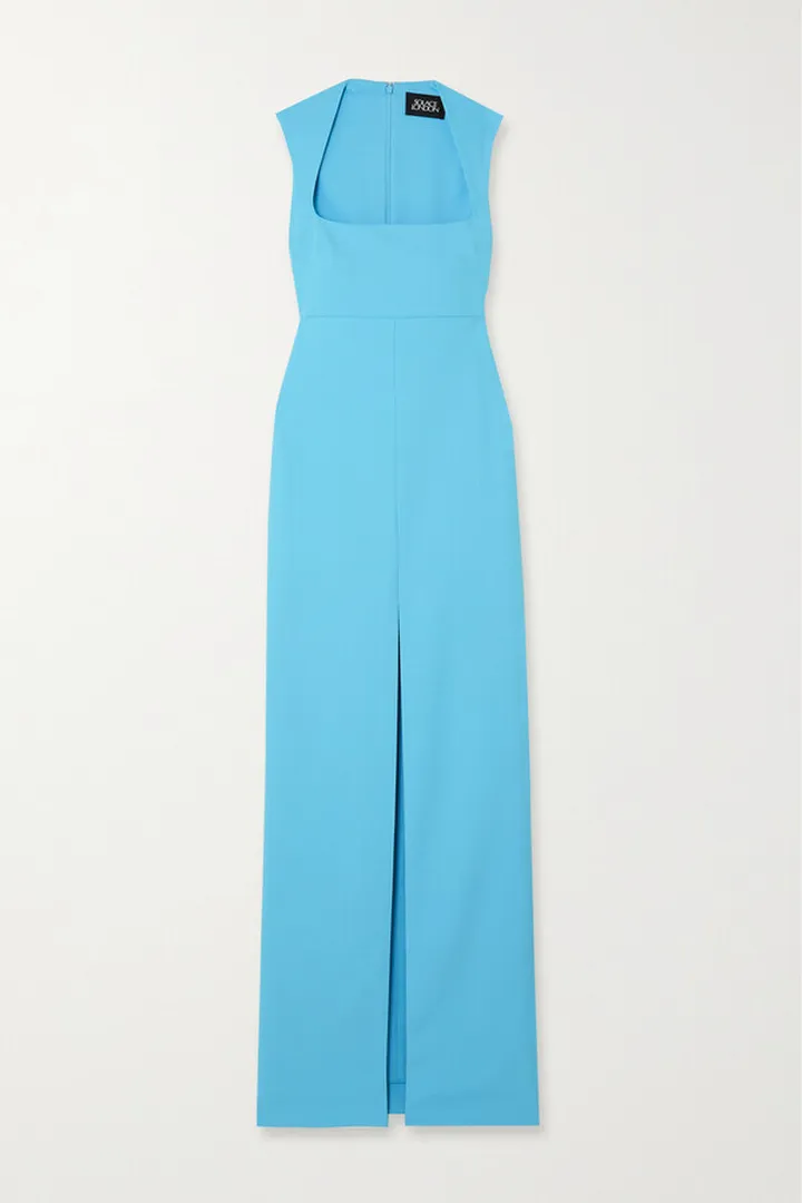 Solace London - Sofia Crepe Gown - Blue