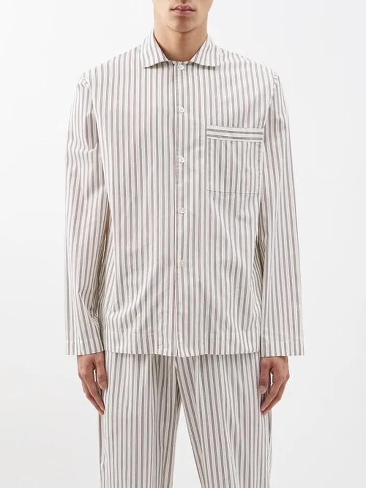 Striped Organic-cotton Pyjama Shirt