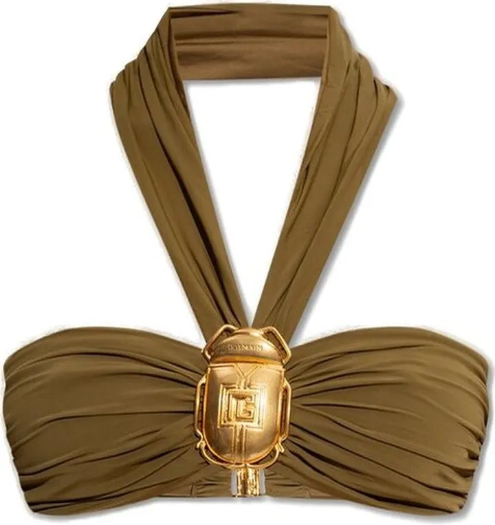 Balmain Buckle Fastened Halterneck Bustier Top