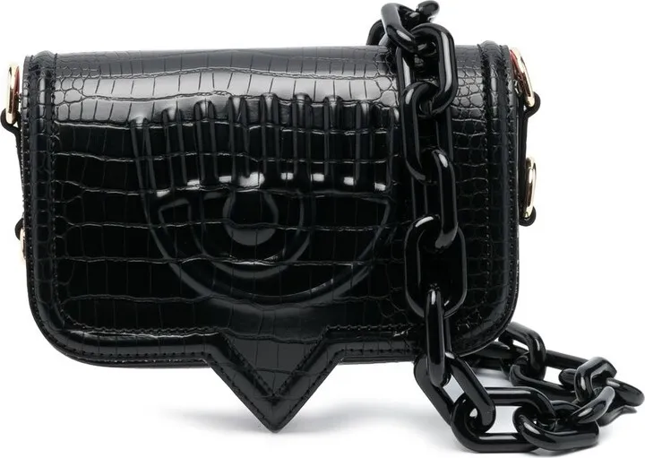 Eyelike-motif crossbody bag