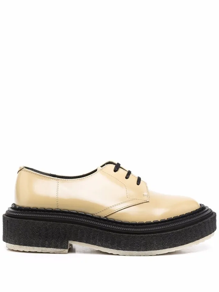 chunky lace-up leather Oxford shoes