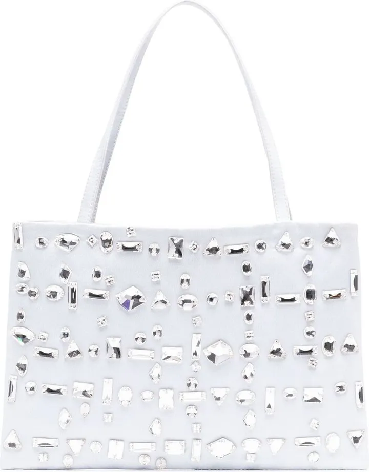 Blue Suki Crystal-Embellished Shoulder Bag