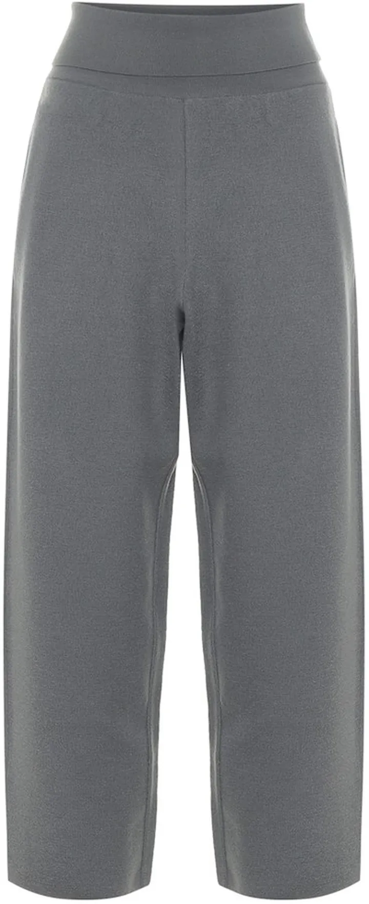 Virgin wool wide-leg cropped pants