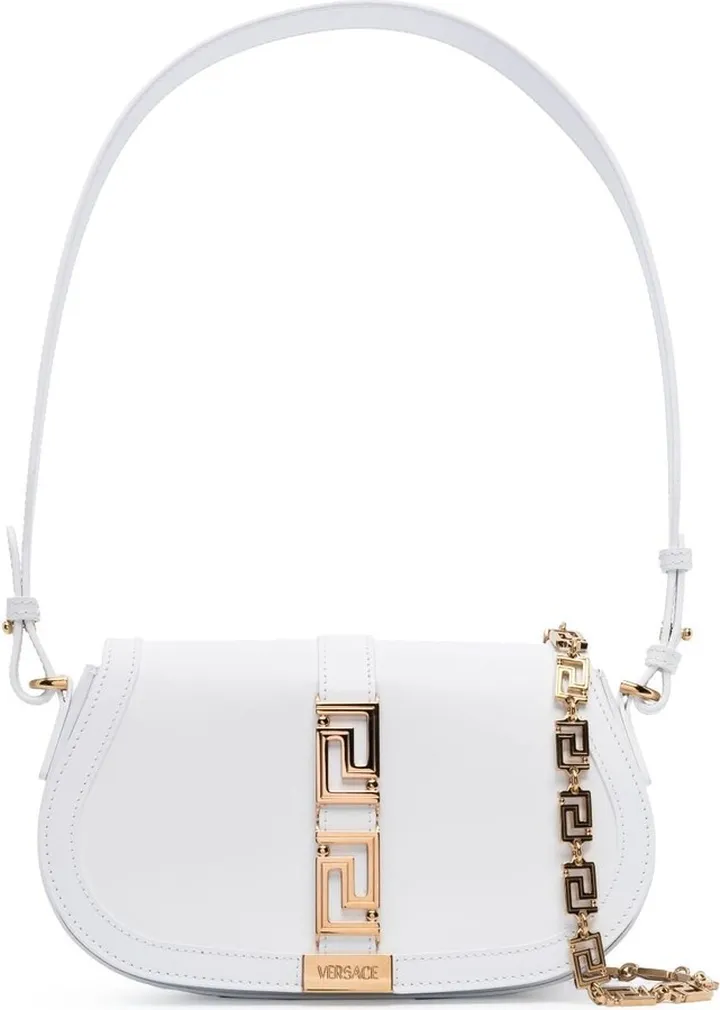 Greca-plaque shoulder bag