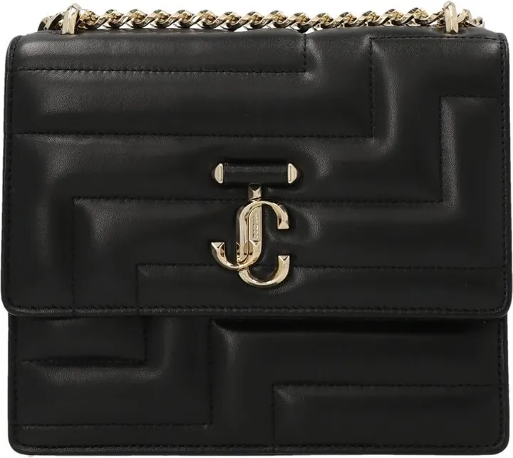 Jimmy Choo Logo Detailed Quilted Shoulder Bag